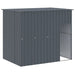 Dog House with Run Anthracite 214x253x181 Cm Galvanised