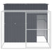 Dog House with Run Anthracite 214x253x181 Cm Galvanised