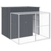 Dog House with Run Anthracite 214x253x181 Cm Galvanised