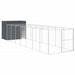 Dog House With Run Anthracite 214x865x181 Cm Galvanised