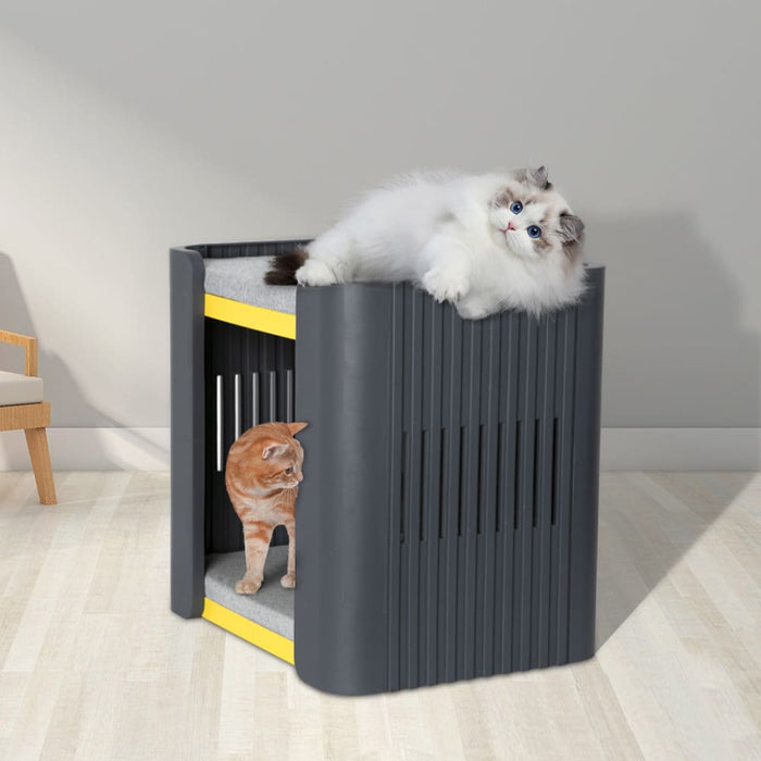 Cat House Pet Kitten Memory Foam Mat Calming Bed Kennel