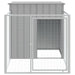 Dog House with Run Light Grey 110x201x110 Cm Galvanised