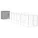 Dog House With Run Light Grey 165x1067x181 Cm Galvanised