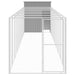 Dog House With Run Light Grey 165x1067x181 Cm Galvanised