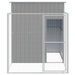 Dog House with Run Light Grey 165x251x181 Cm Galvanised