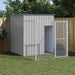 Dog House with Run Light Grey 165x251x181 Cm Galvanised