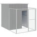 Dog House With Run Light Grey 165x863x181 Cm Galvanised
