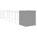 Dog House With Run Light Grey 165x863x181 Cm Galvanised