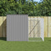 Dog House With Run Light Grey 214x253x181 Cm Galvanised