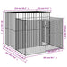 Dog House With Run Light Grey 214x253x181 Cm Galvanised