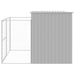 Dog House With Run Light Grey 214x253x181 Cm Galvanised