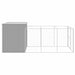 Dog House With Run Light Grey 214x457x181 Cm Galvanised