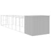 Dog House With Run Light Grey 214x865x181 Cm Galvanised