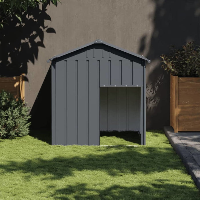 Dog House with Roof Anthracite 117x103x123 Cm Galvanised