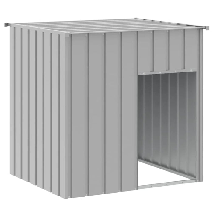 Dog House With Roof Light Grey 110x103x109 Cm Galvanised