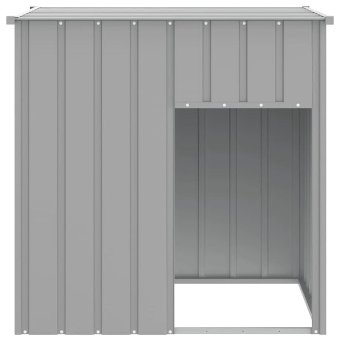 Dog House With Roof Light Grey 110x103x109 Cm Galvanised