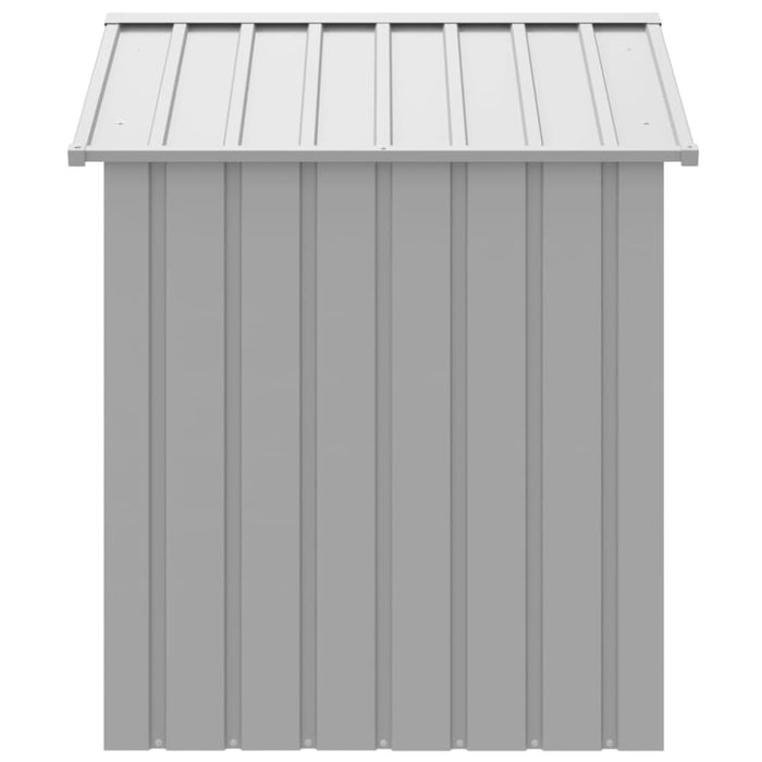 Dog House with Roof Light Grey 117x103x123 Cm Galvanised