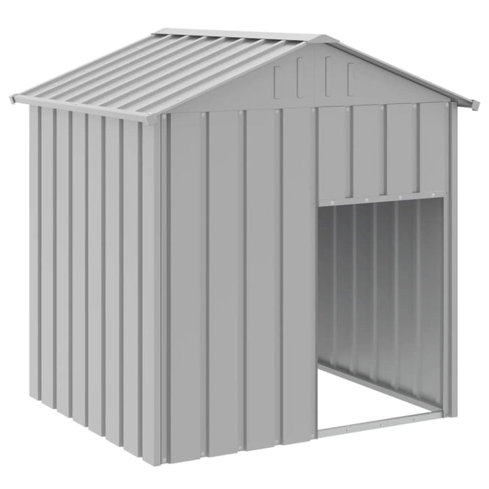 Dog House with Roof Light Grey 117x103x123 Cm Galvanised