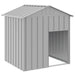 Dog House with Roof Light Grey 117x103x123 Cm Galvanised