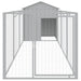 Dog House With Roof Light Grey 117x405x123 Cm Galvanised