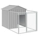 Dog House With Roof Light Grey 117x609x123 Cm Galvanised