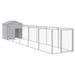 Dog House With Roof Light Grey 117x609x123 Cm Galvanised