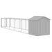 Dog House With Roof Light Grey 117x609x123 Cm Galvanised