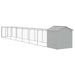 Dog House With Roof Light Grey 117x813x123 Cm Galvanised