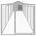 Dog House With Roof Light Grey 117x813x123 Cm Galvanised