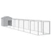 Dog House With Roof Light Grey 117x813x123 Cm Galvanised