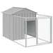 Dog House With Roof Light Grey 117x813x123 Cm Galvanised