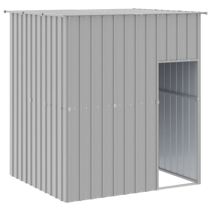 Dog House With Roof Light Grey 165x153x181 Cm Galvanised