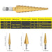 Hss Straight Fluted Pagoda Step Drill Set 3pcs with Cloth