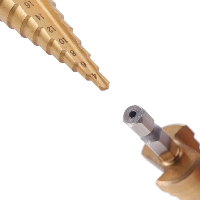 Hss Straight Fluted Pagoda Step Drill Set 3pcs with Cloth