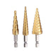 Hss Straight Fluted Pagoda Step Drill Set 3pcs with Cloth