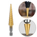Hss Straight Fluted Pagoda Step Drill Set 3pcs with Cloth