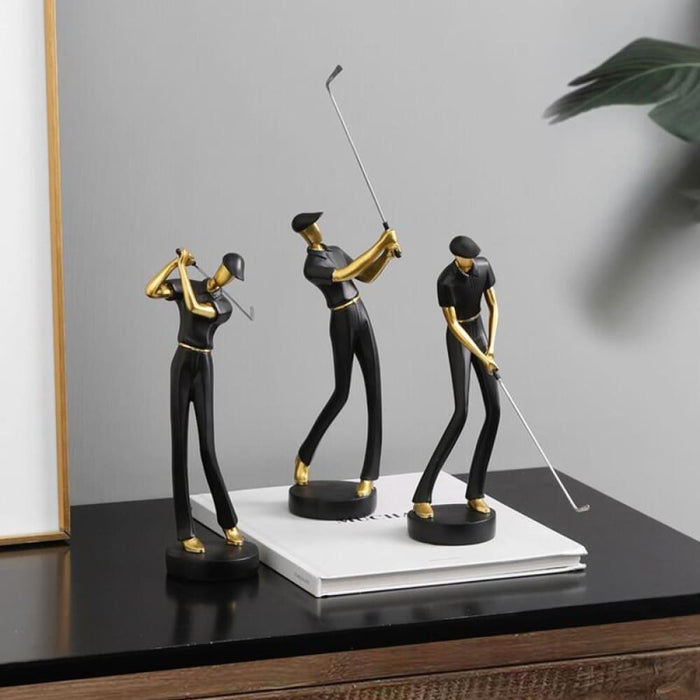 Human Statue Resin Art Golf Sculpture Office Decor Modern