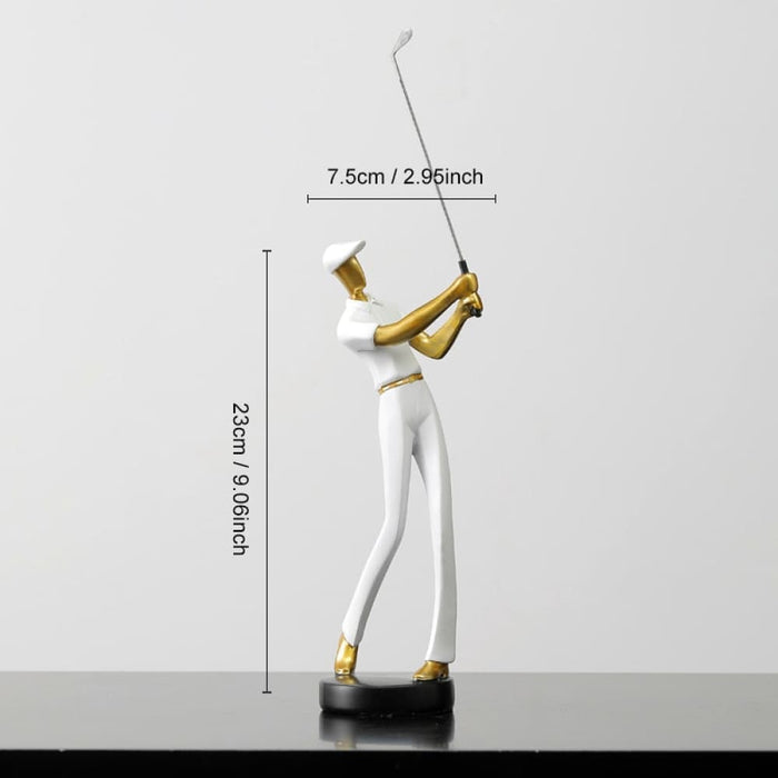 Human Statue Resin Art Golf Sculpture Office Decor Modern