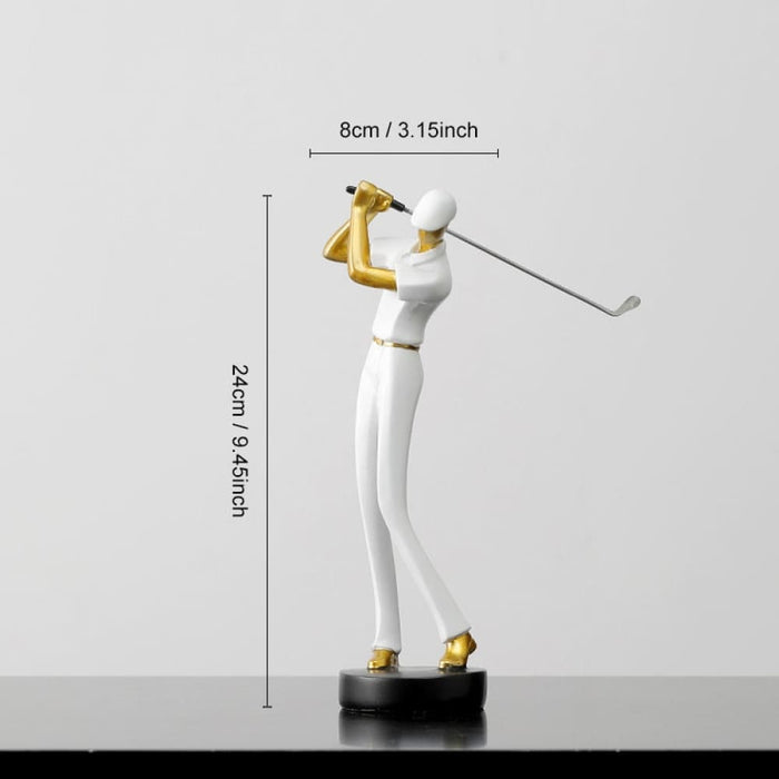 Human Statue Resin Art Golf Sculpture Office Decor Modern
