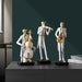 Human Statue Resin Art Golf Sculpture Office Decor Modern