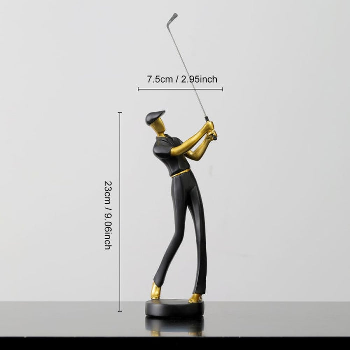 Human Statue Resin Art Golf Sculpture Office Decor Modern