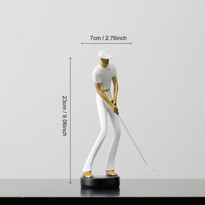 Human Statue Resin Art Golf Sculpture Office Decor Modern