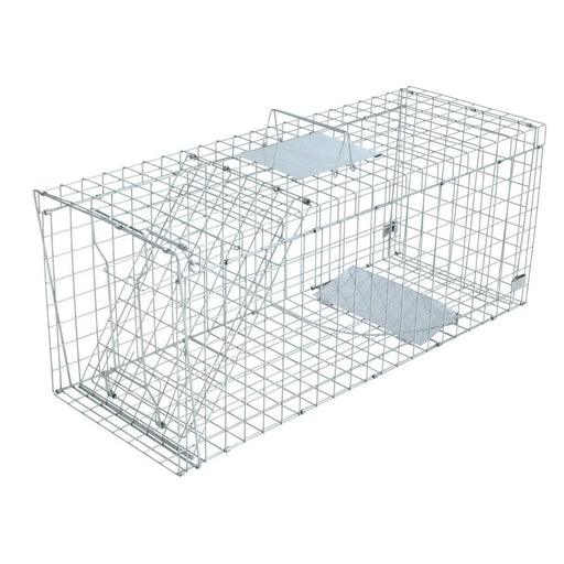 Humane Animal Trap Cage 150 x 50 53cm - Silver