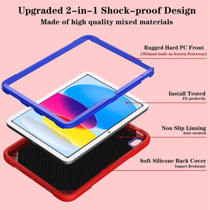 Hybrid Silicone Tablet Case With Shoulder Strap For Ipad