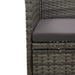 Idaxl Garden Dining Chairs 2 Pcs Poly Rattan Grey Alonb
