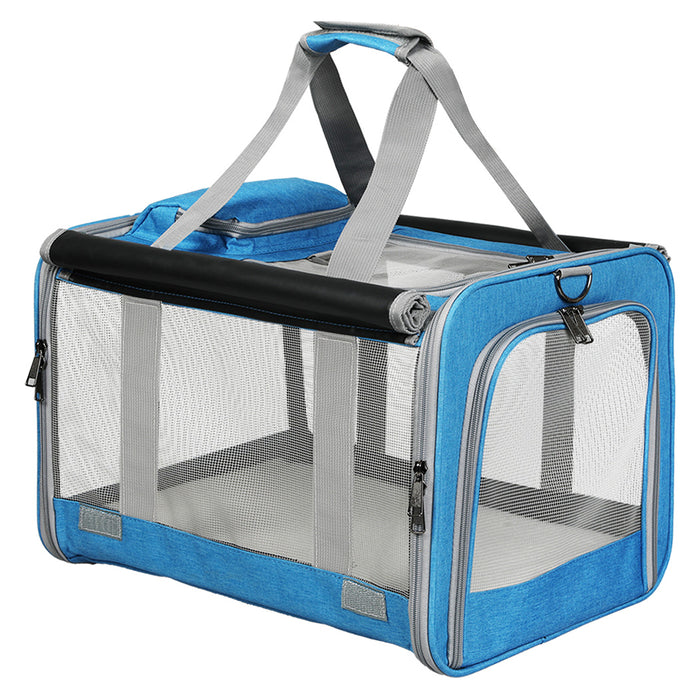 Goslash Picks 3 In 1 Pet Soft Crate Dog Cat Carrier Xl Size Blue