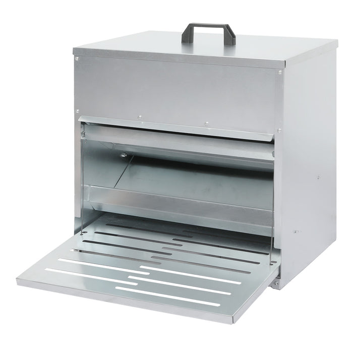 Goslash Picks 10Kg Auto Chicken Feeder Dispenser Galvanised Steel
