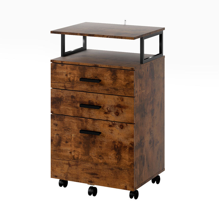 Goslash Picks Mobile File Cabinet 3 Drawers Home Office Desk