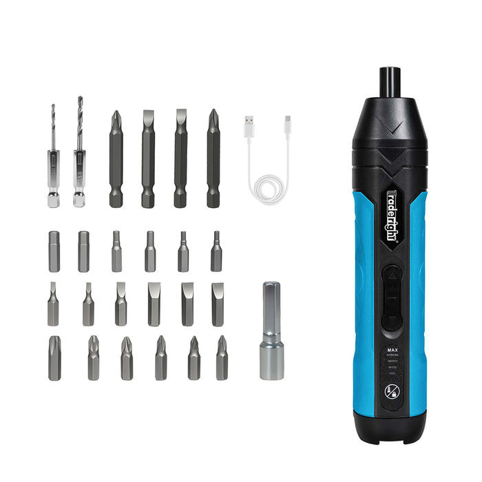 4V 26Pcs Cordless Screwdriver 1500Mah 300Rpm