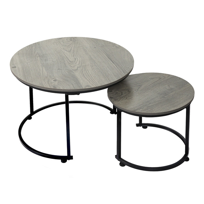 Goslash Picks Round Nesting Table Coffee Table Wood Side Table